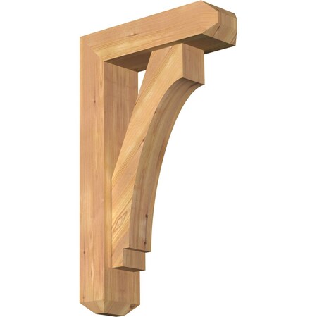 Ekena Millwork Imperial Craftsman Smooth Bracket w/ Offset Brace, Western Red Cedar, 5 1/2"W x 18"D x 30"H BKT0604X18X30IMP04SWR